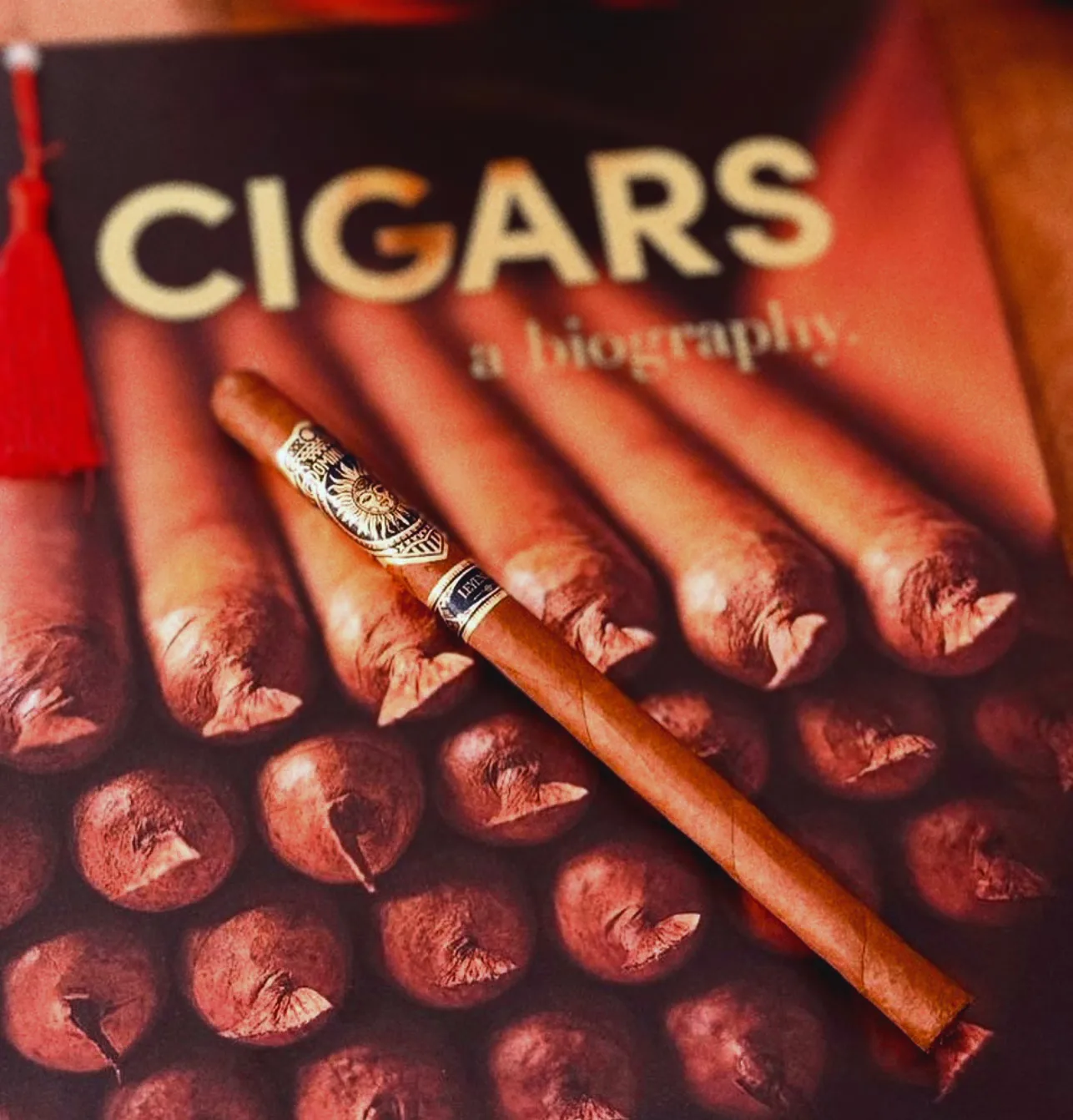 Cigars: a biography book cover with cigar
